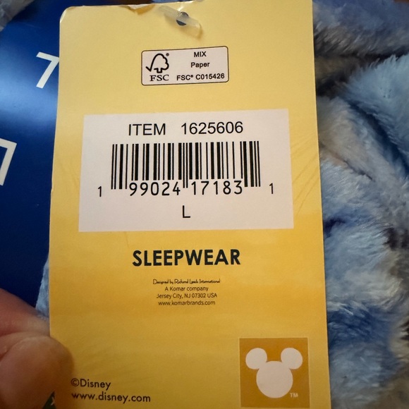 Disney Stitch One-Piece Pajama size Large - Picture 4 of 5